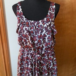 Collective Concepts Dress Orange and Blue Pattern